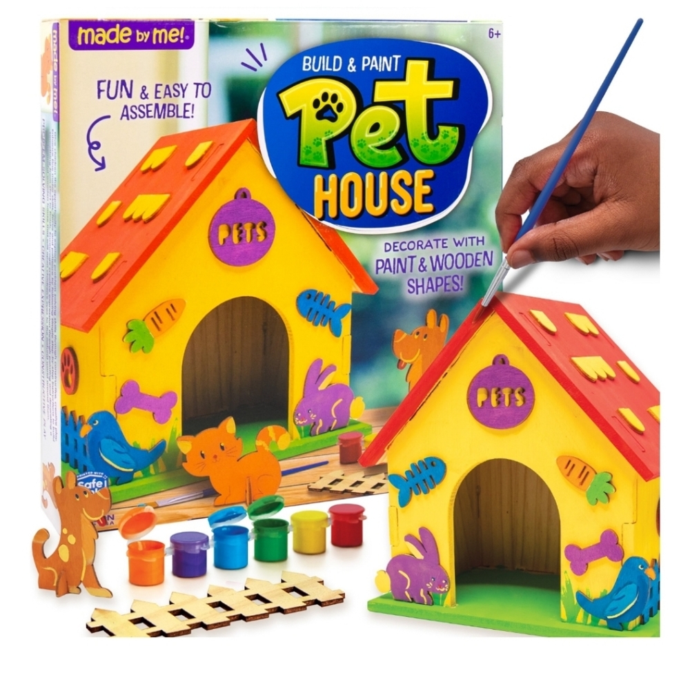 Made By Me Build & Paint Your Own Pet House